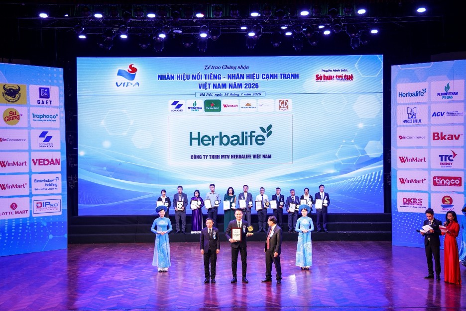 "Top 10 Nhãn hiệu nổi tiếng Việt Nam năm 2026" ghi nhận doanh nghiệp có sản phẩm chất lượng vượt trội