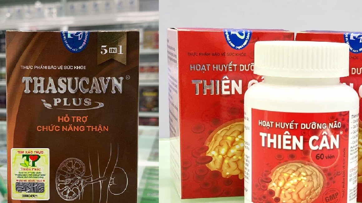 Bộ Y tế: Tạm dừng bán hai sản phẩm bảo vệ sức khỏe Thasucavn Plus và Hoạt huyết dưỡng não Thiên Cân