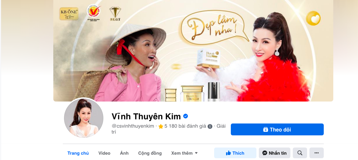 Vĩnh Thuyên Kim lấy mác ca sĩ nổi tiếng thổi phồng công dụng mỹ phẩm có tác dụng điều trị như “thuốc”, xem thường sức khoẻ người dùng.