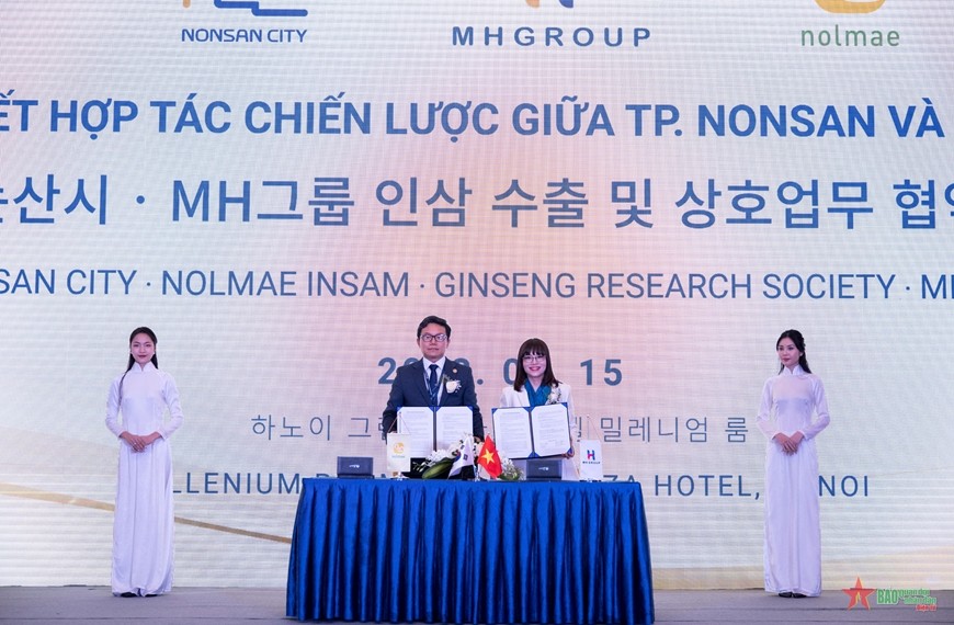 Công ty Nolmae Insam và Tập đoàn MHGroup hợp tác xuất khẩu nhân sâm Hàn Quốc