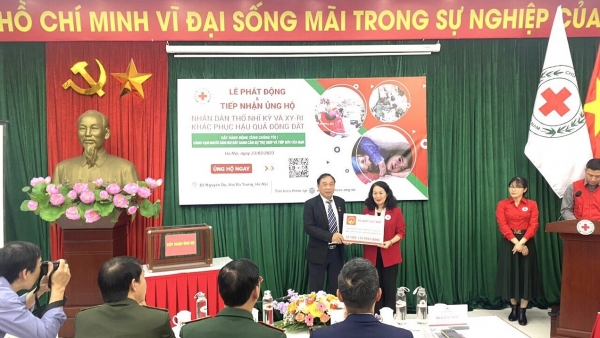 Hội Nam y Việt Nam ủng hộ 150 triệu cho Hội Chữ thập đỏ Việt Nam hỗ trợ Thổ Nhĩ Kỳ và Syria khắc phục hậu quả động đất