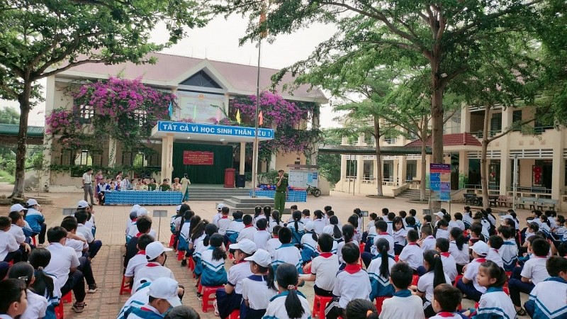 Các em học sinh Trường Tiểu học Phan Đăng Lưu.