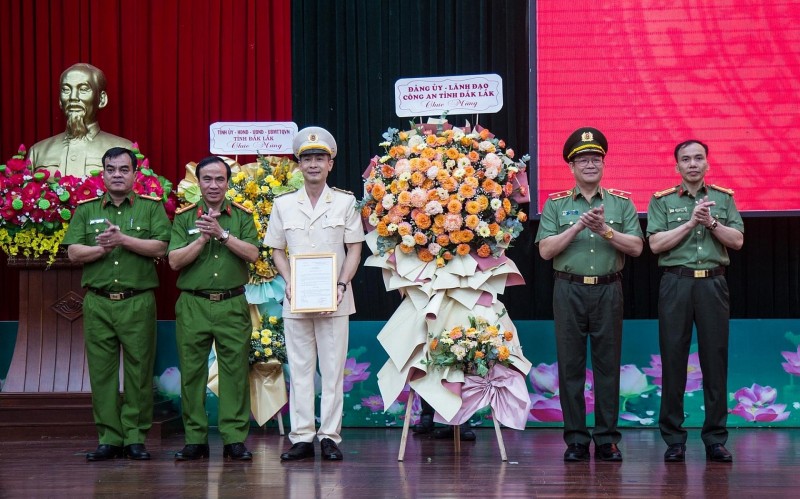 Thượng tá Trần Bình Hưng làm Phó Giám đốc Công an tỉnh Đắk Lắk. Ảnh: CA