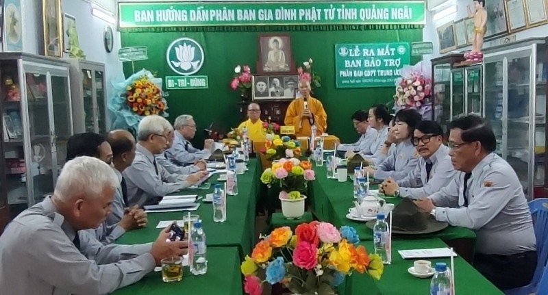 Hoà Thượng Thích Thông Hội phát biểu lễ ra mắt Ban Bảo Trợ Gia đình Phật Tử Trung Ương