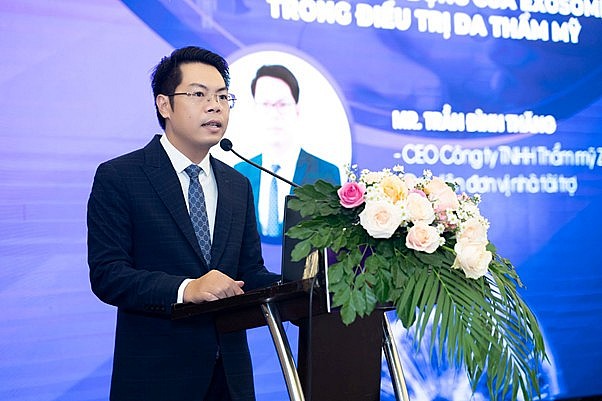 Mr. Trần Đình Thăng, CEO Công ty Zacy, đại diện đơn vị tài trợ phát biểu tại hội thảo.http//suckhoeviet.org.vn