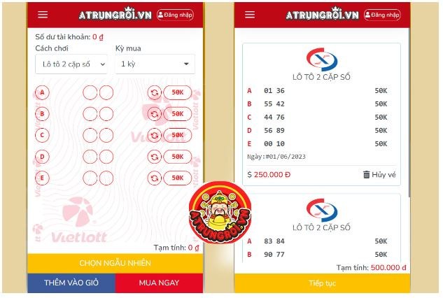 Mua Vietlott online siêu đơn giản và an toàn tại Atrungroi.vn