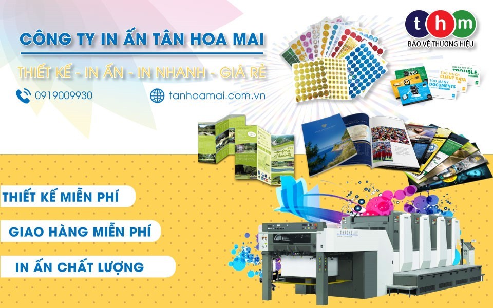 Dịch vụ in ấn chuyên nghiệp, uy tín, giá tốt tại In Tân Hoa Mai tanhoamai.com.vn