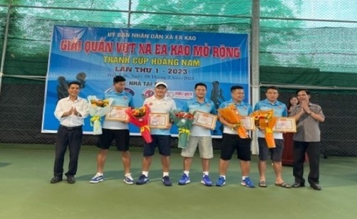 Đắk Lắk: Xã Eakao tổ chức giải quần vợt mở rộng lần thứ I năm 2023