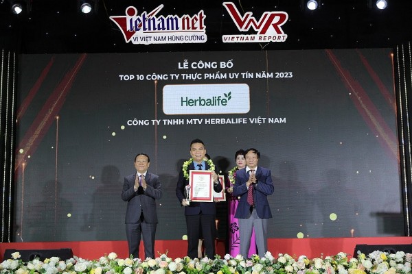 Herbalife Việt Nam tiếp tục được vinh danh Top 10 Công ty Thực phẩm uy tín