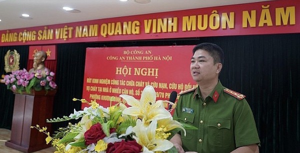 Công an Hà Nội rút kinh nghiệm công tác chữa cháy, cứu nạn cứu hộ sau vụ cháy ''Chung cư mini"