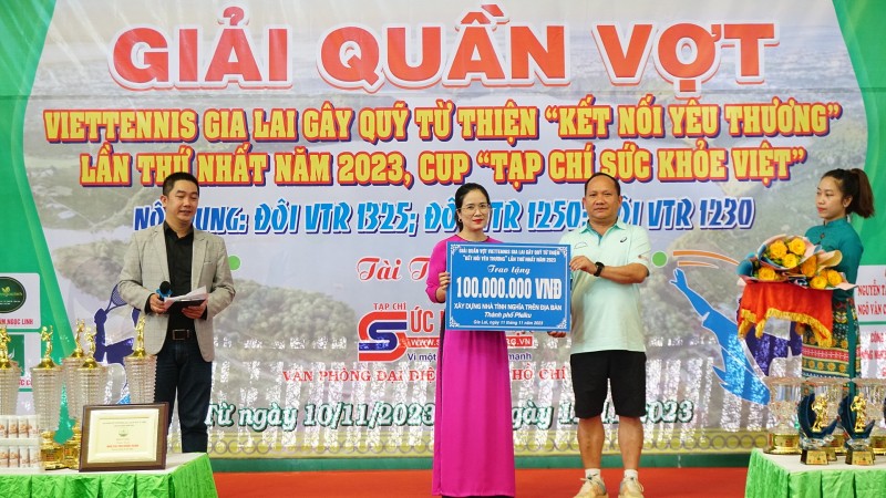 Gia Lai: Bế mạc Giải Quần vợt gây quỹ từ thiện “Kết nối yêu thương” lần thứ I – năm 2023