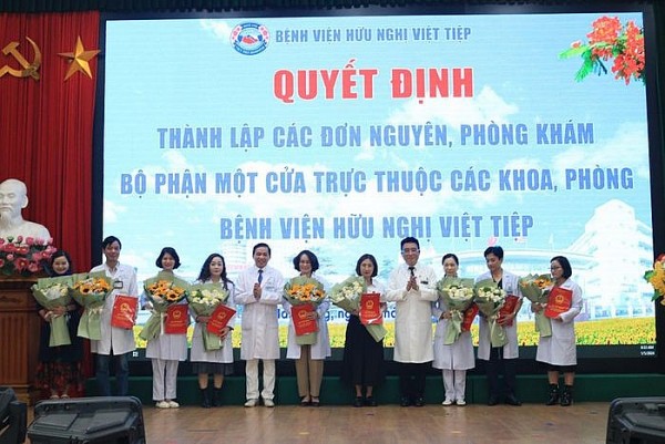 Bệnh viện Việt Tiệp Hải Phòng: thành lập 9 đơn nguyên, phòng khám, bộ phận một cửa