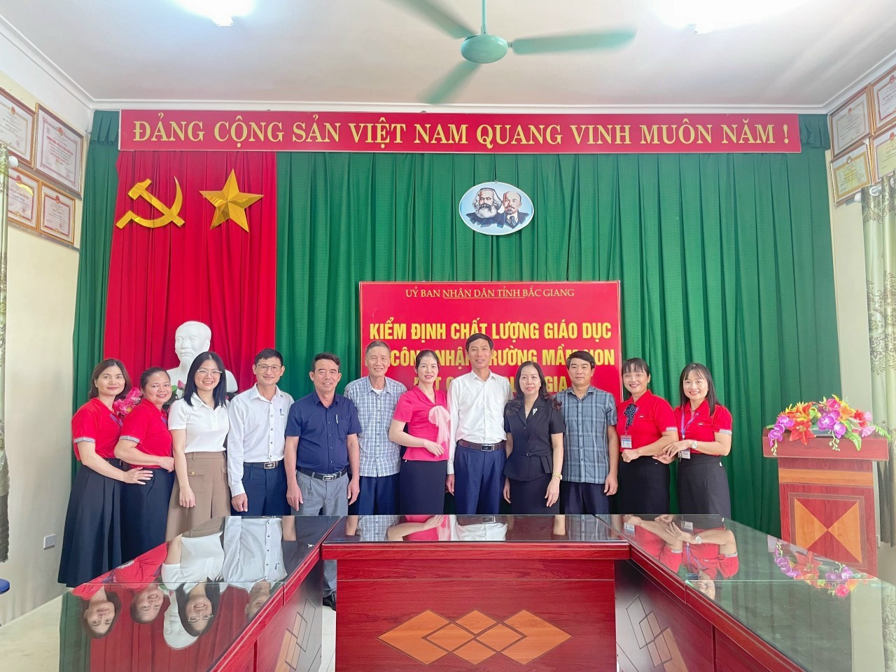Trường mầm non Việt Lập huyện Tân Yên, tỉnh Bắc Giang đạt kiểm định chất lượng giáo dục cấp độ 3 - chuẩn quốc gia mức độ 2