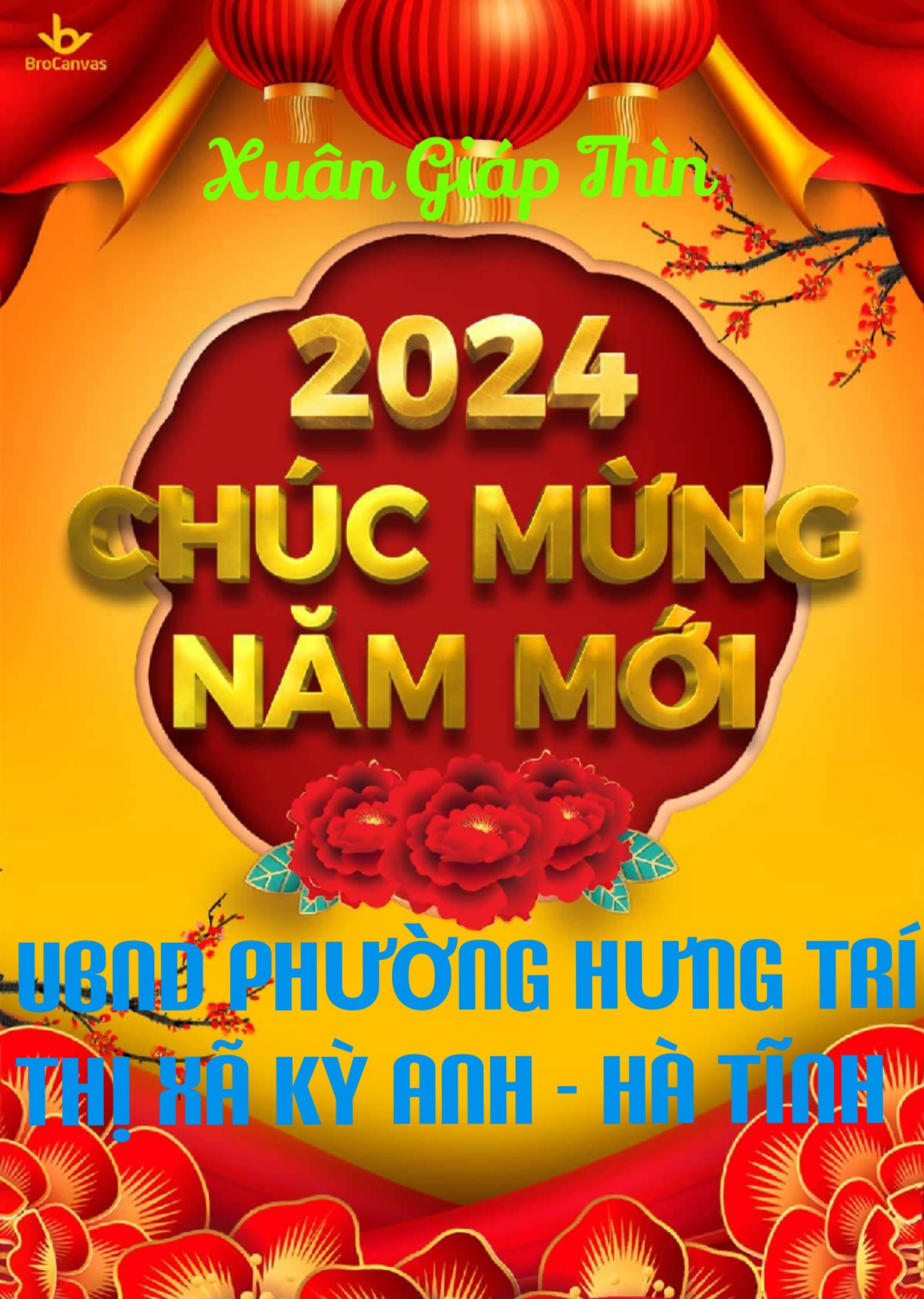 UBND phường Hưng Trí, thị xã Kỳ Anh, tỉnh Hà Tĩnh – Chúc mừng năm mới Xuân Giáp Thìn 2024