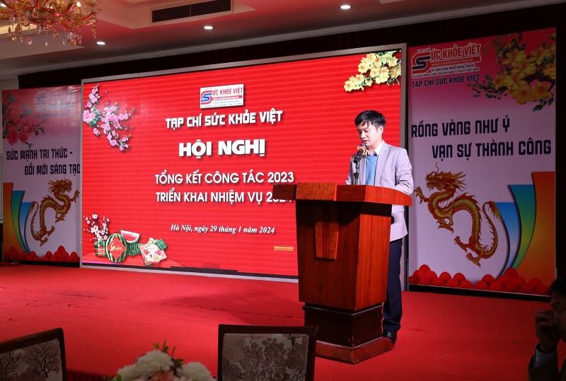 Tạp chí Sức khỏe Việt tổ chức Hội nghị Tổng kết công tác năm 2023, triển khai nhiệm vụ năm 2024 và chào xuân Giáp Thìn 2024