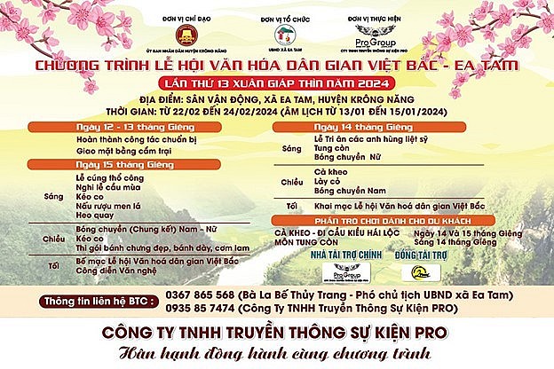 Thông tin chương trình tại Lễ hội Văn hóa dân gian Việt Bắc – Ea Tam.