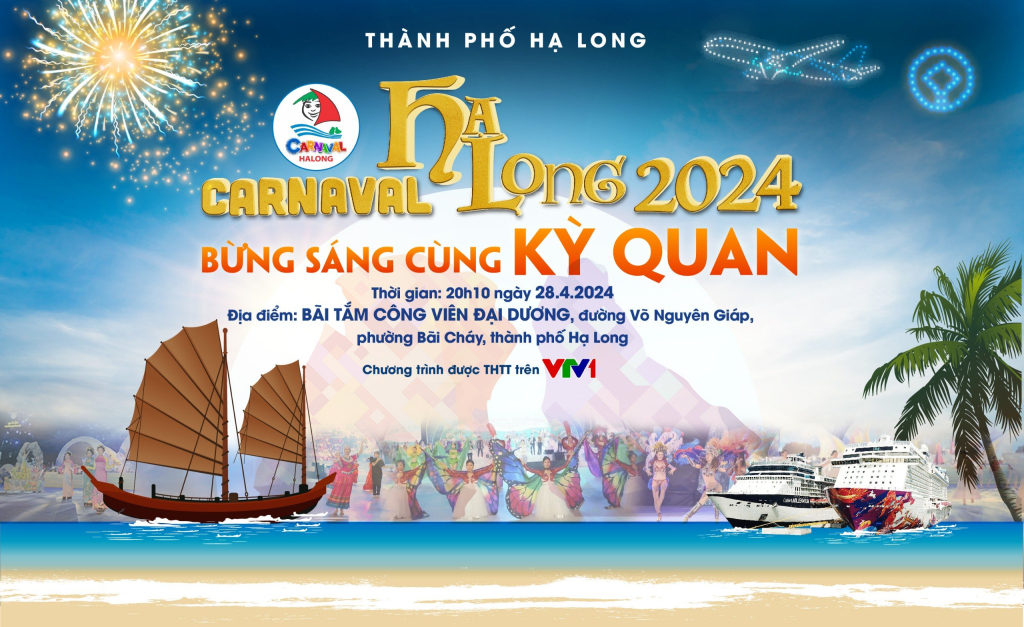 Quảng Ninh: Tổ chức Carnaval Hạ Long 2024 trên biển với chủ đề “Bừng sáng Kỳ quan”