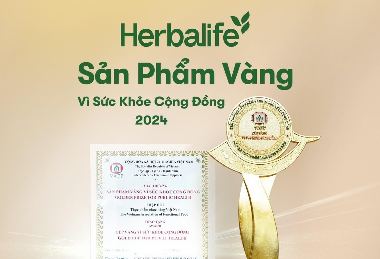 Herbalife Việt Nam đạt giải thưởng “Sản phẩm vàng vì sức khỏe cộng đồng 2024”