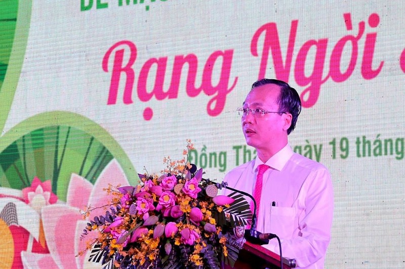 Ông Trần Trí Quang - Phó Chủ tịch UBND tỉnh Đồng Tháp phát biểu lễ bế mạc