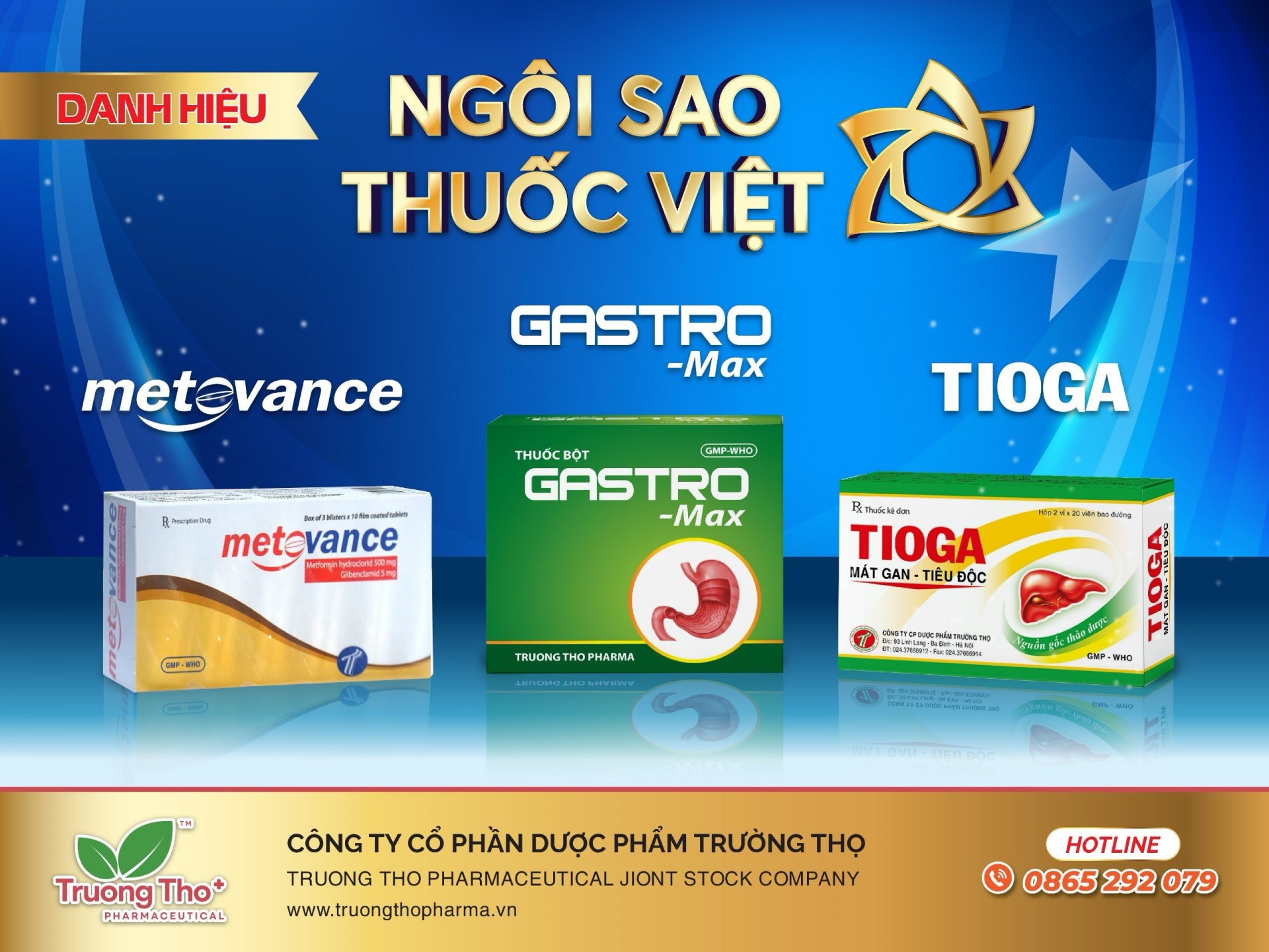“Ngôi sao Thuốc Việt” lần thứ 2 gọi tên 3 sản phẩm xuất sắc của Dược phẩm Trường Thọ “Ngôi sao Thuốc Việt” lần thứ 2 gọi tên 3 sản phẩm xuất sắc của Dược phẩm Trường Thọ
