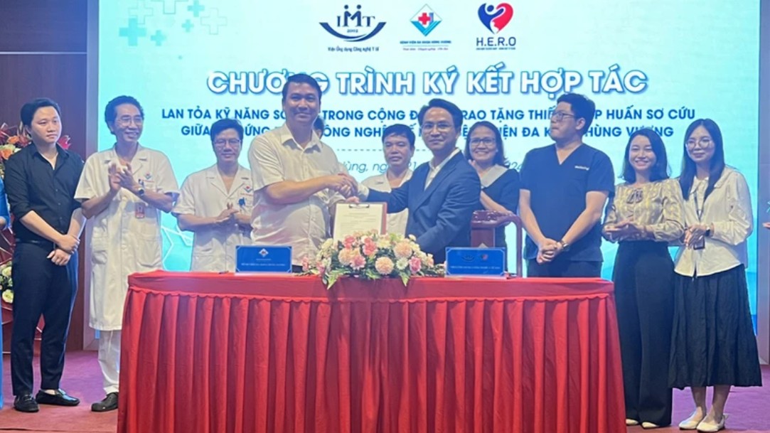 Ký kết hợp tác triển khai dự án tập huấn kỹ năng sơ cứu hồi sinh tim phổi