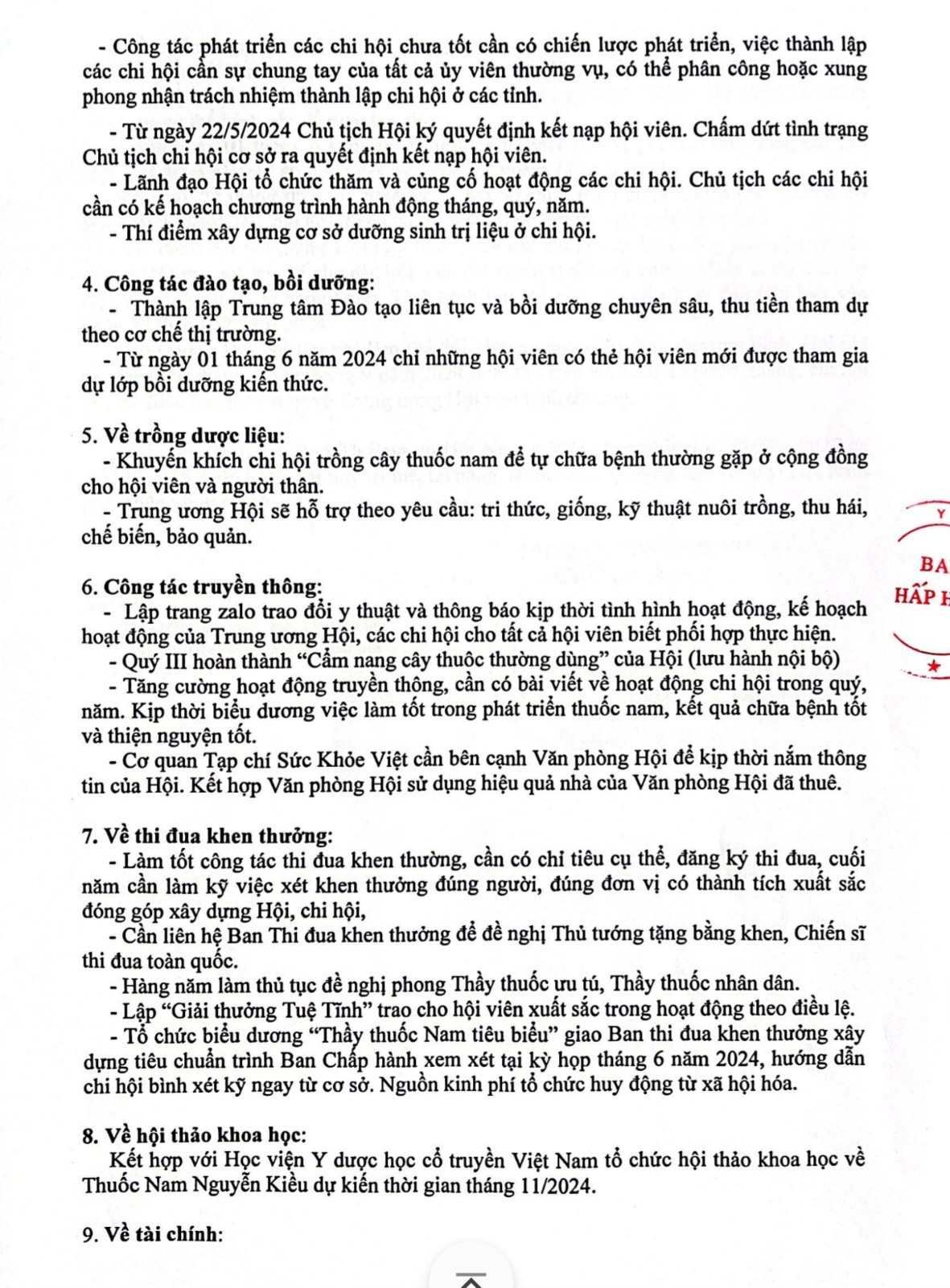 Ban Thường vụ Hội Nam Y Việt Nam tổ chức Hội nghị lần thứ 5: Bàn và thông qua nhiều nội dung quan trọng