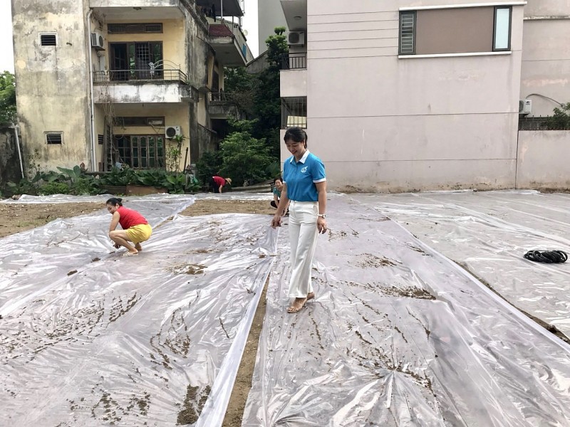 Phường Kiến Hưng - Hà Đông: Chung tay xây dựng khu vui chơi cho trẻ em TDP số 8