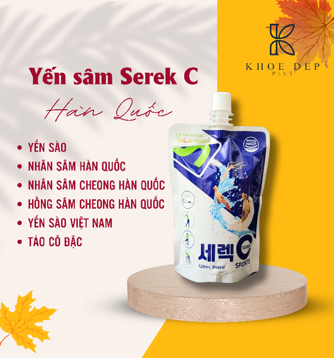 Các thành phần được chiết xuất trong sản phẩm Nước uống Yến sâm Serek C của Thương hiệu Khoedepplus.