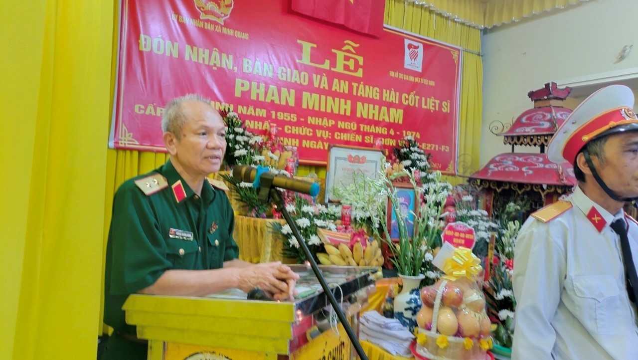 Lễ đón nhận, bàn giao và an táng hài cốt Liệt sĩ Phan Minh Nham về với đất mẹ
