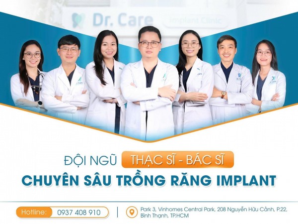 Đội ngũ bác sĩ chuyên sâu, quy trình điều trị số hóa, nhanh chóng tại nha Dr. Care - Implant Clinic