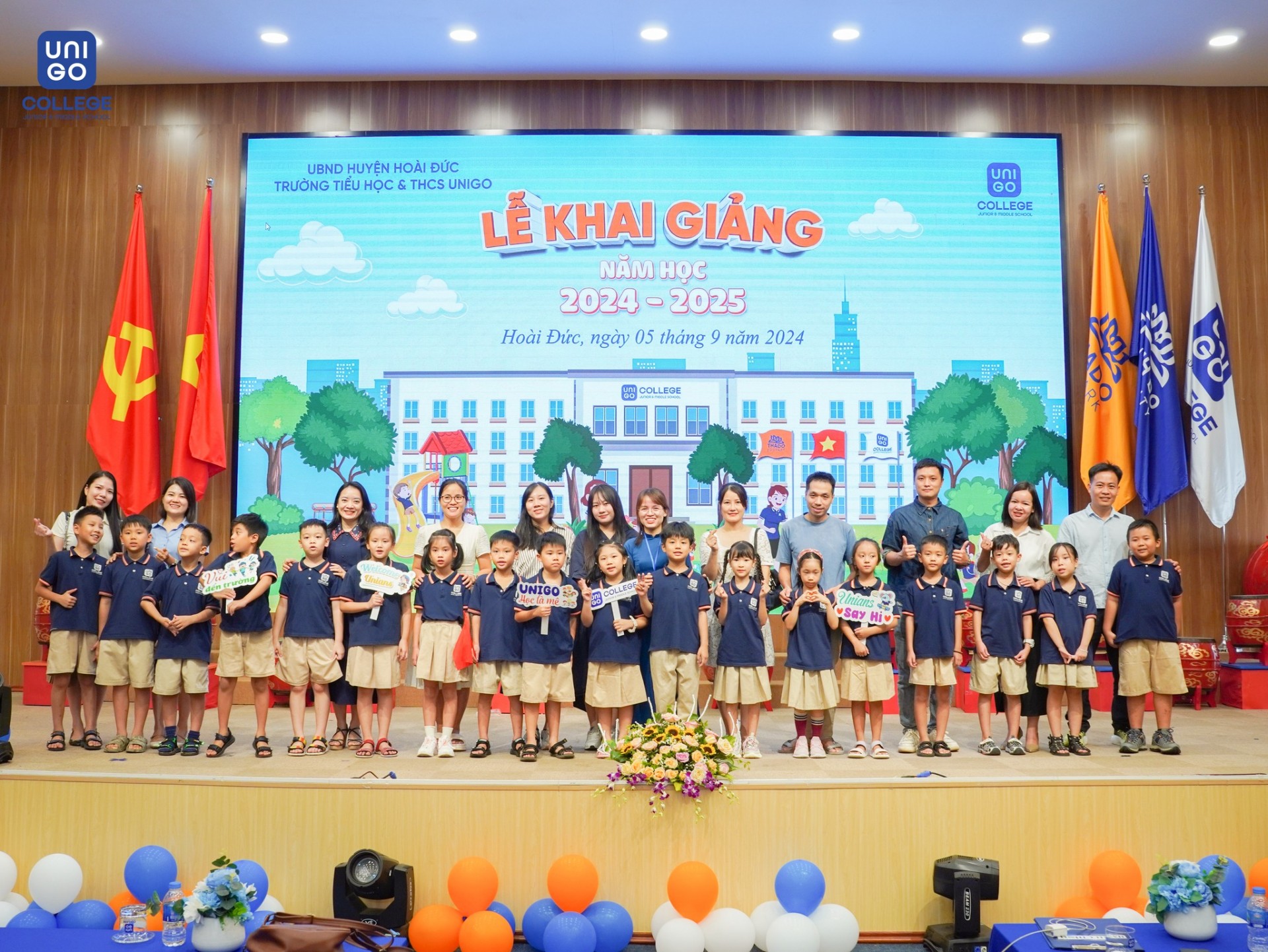 Trường Tiểu học và Trung học cơ sở Unigo rộn ràng khởi động năm học mới