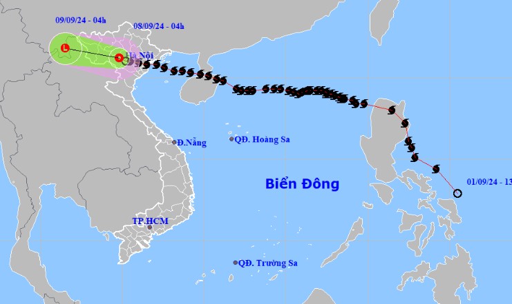 Bão số 3 suy yếu thành áp thấp nhiệt đới, nhiều nơi mưa to