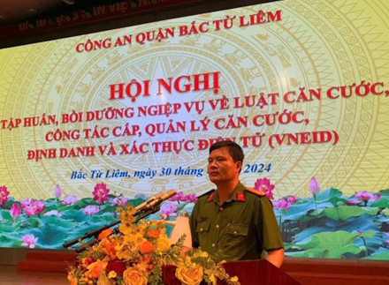 Hà Nội: Công an quận Bắc Từ Liêm tổng kết đợt cao điểm triển khai thực hiện Luật Căn cước