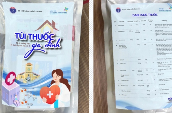 Ngành y tế TPHCM gửi 30.000 “Túi thuốc gia đình” hỗ trợ đồng bào chịu ảnh hưởng bởi bão số 3