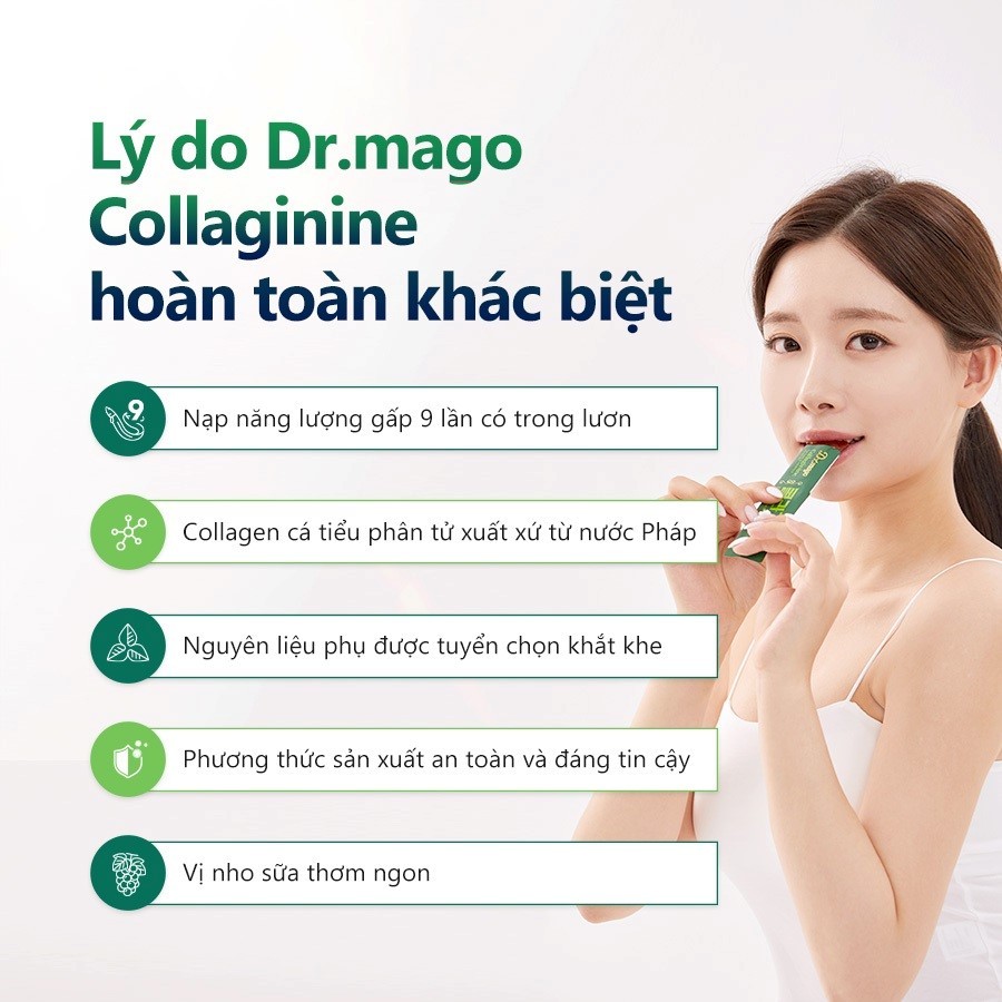 Thạch Collagen 2000mg Dr.Mago Collaginine Daily Energy – Sản phẩm bổ sung Collagen chính thức có mặt tại Việt Nam