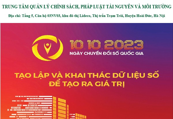 Trung tâm Quản lý chính sách, pháp luật tài nguyên và môi trường hưởng ứng Ngày chuyển đổi số Quốc gia 10/10/2023
