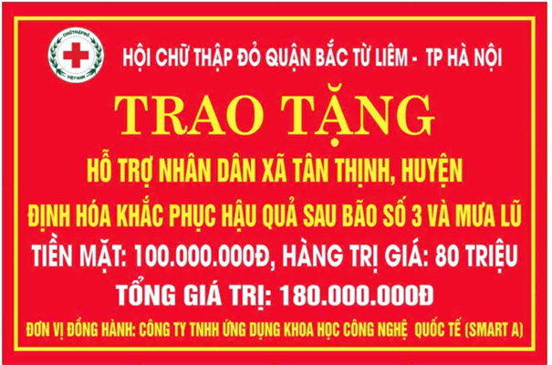 Tháng 9 sẻ chia: Smart A hỗ trợ người dân bị ảnh hưởng bởi bão Yagi