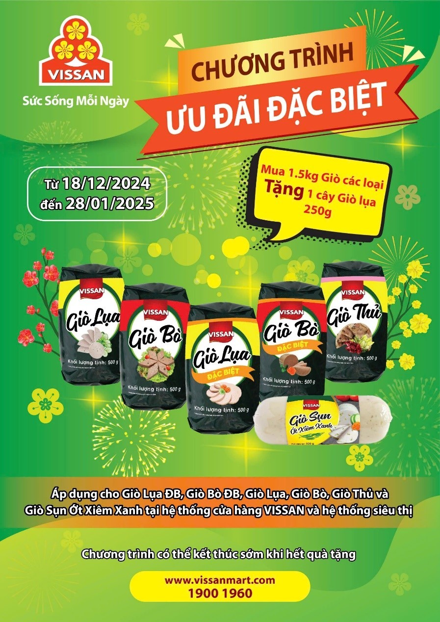 VISSAN sẵn sàng nguồn hàng phục vụ Tết Ất Tỵ 2025