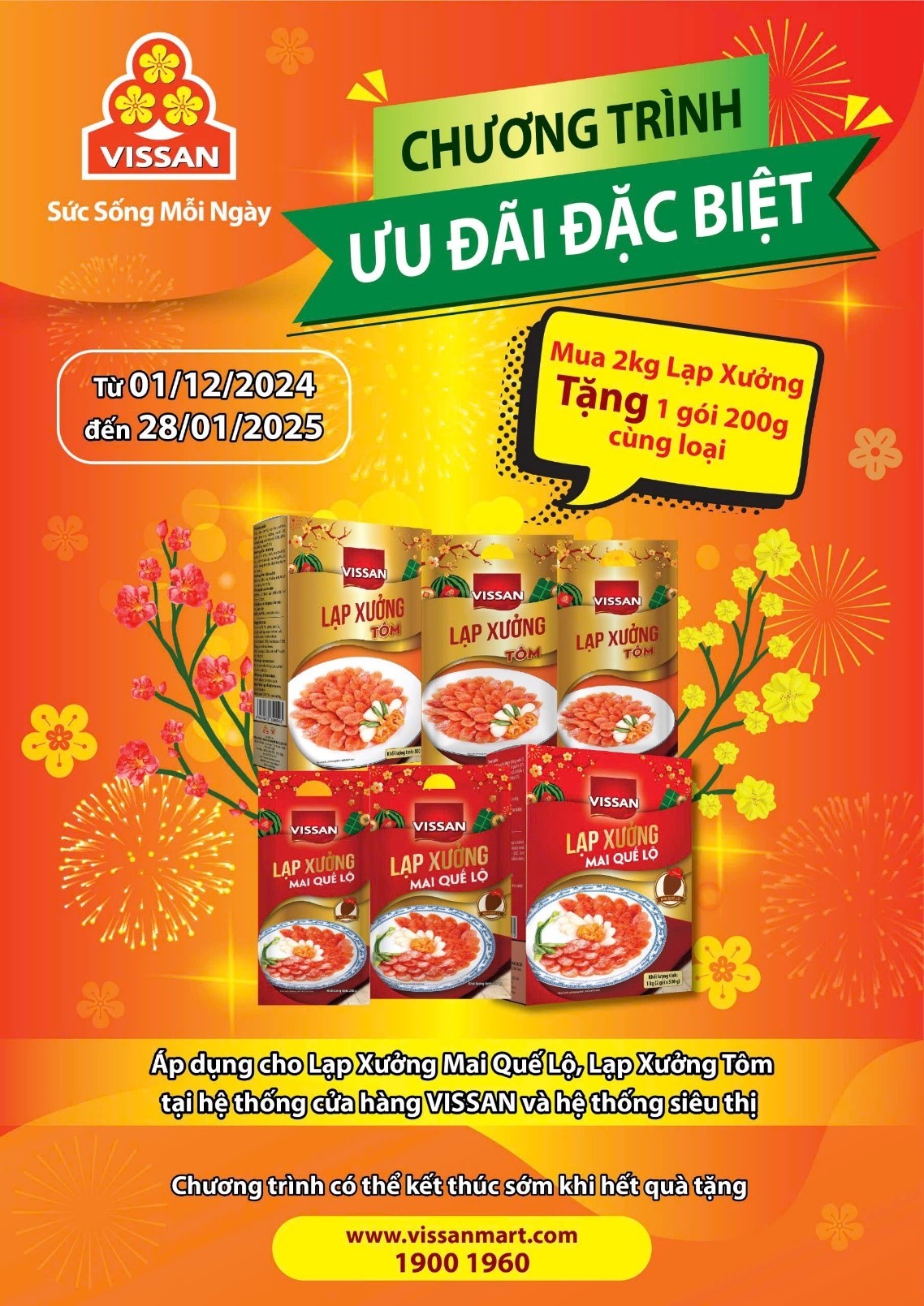 VISSAN sẵn sàng nguồn hàng phục vụ Tết Ất Tỵ 2025