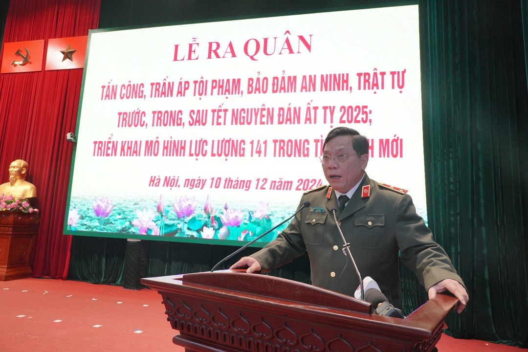 Hà Nội: Ra quân trấn áp tội phạm, bảo đảm an ninh dịp Tết Nguyên đán Ất Tỵ 2025