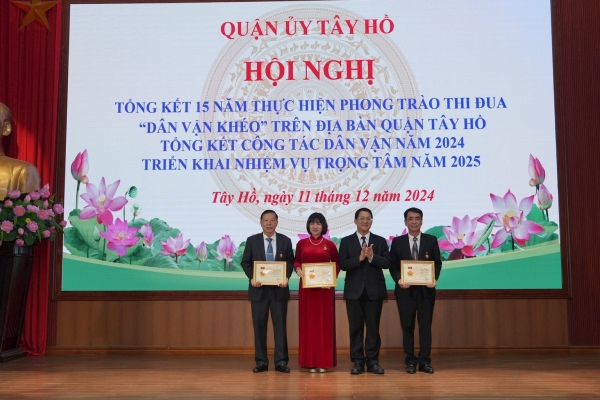 Quận Tây Hồ (Hà Nội): Lan tỏa phong trào “Dân vận khéo” xây dựng Thủ đô văn minh, hiện đại