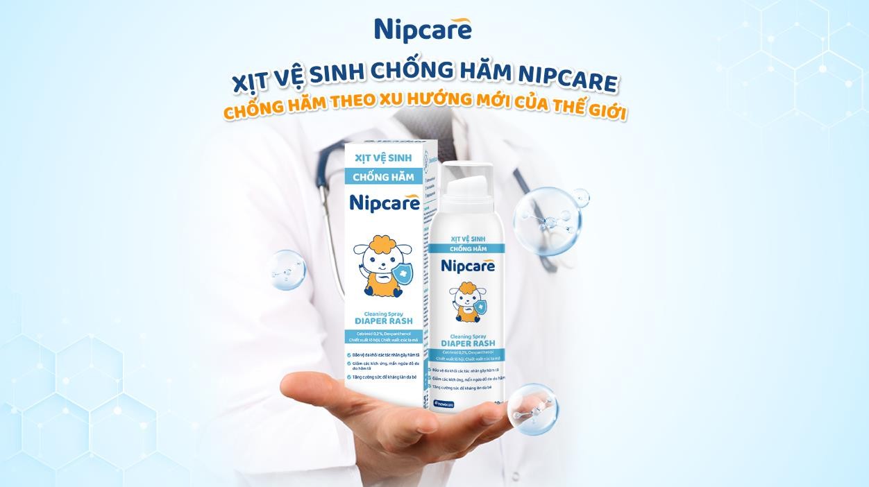 Xịt hăm Nipcare - Bước tiến mới trong việc chống hăm không Corticoid Xịt hăm Nipcare - Bước tiến mới trong việc chống hăm không Corticoid