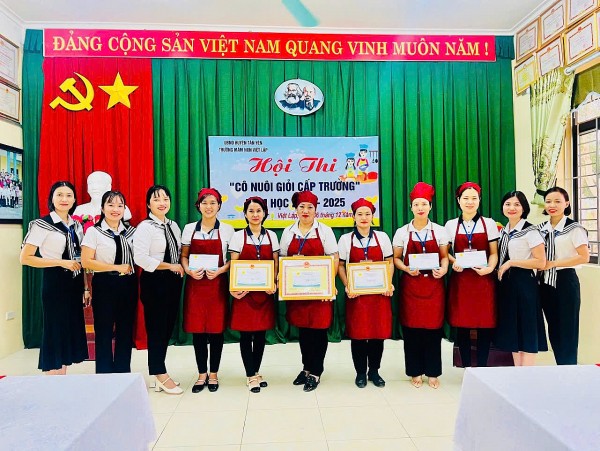 Hội thi Cô nuôi giỏi trường Mầm non Việt Lập, Tân Yên, Bắc Giang