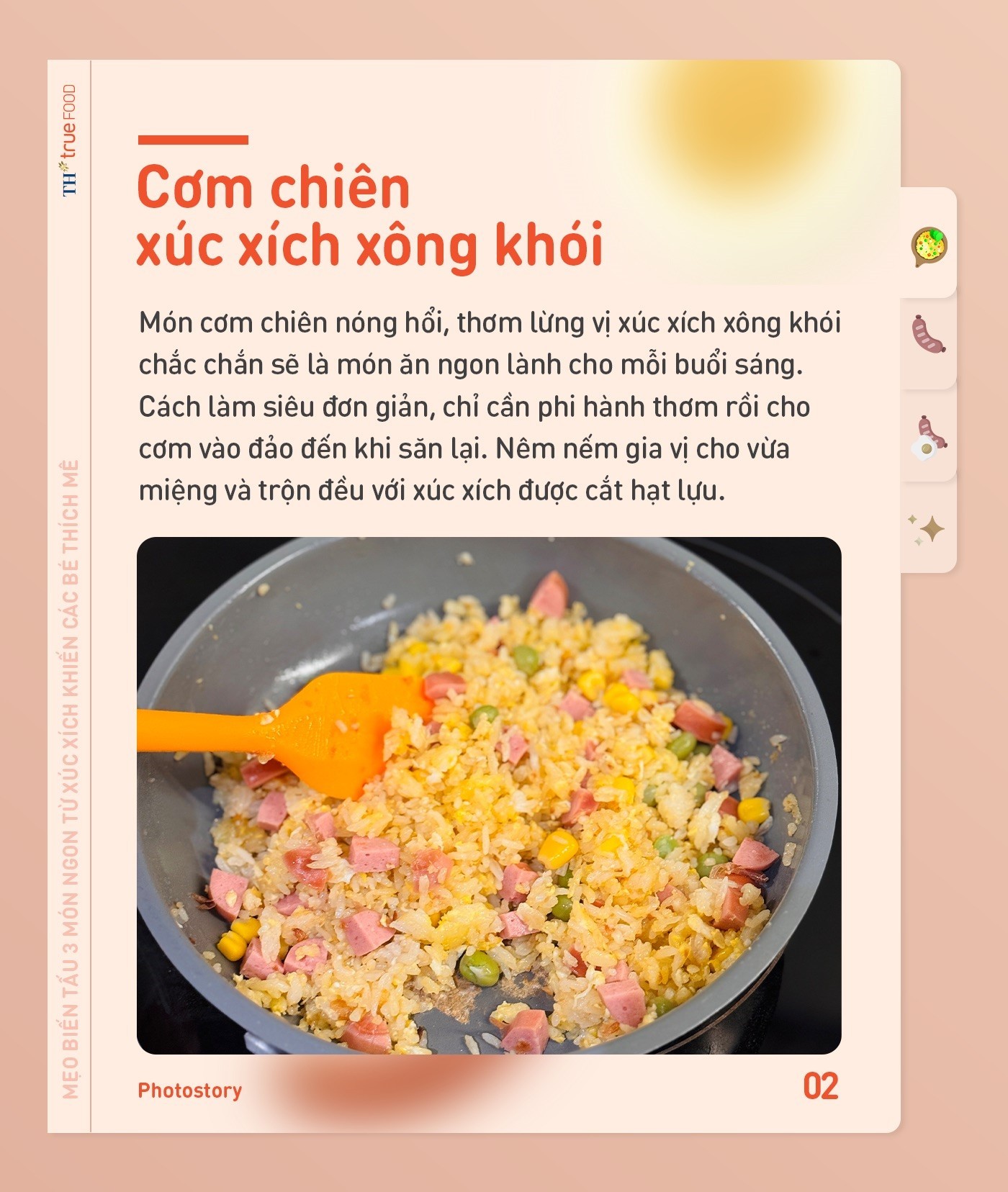 Mẹo biến tấu 3 món ngon từ xúc xích TH true FOOD khiến các bé thích mê