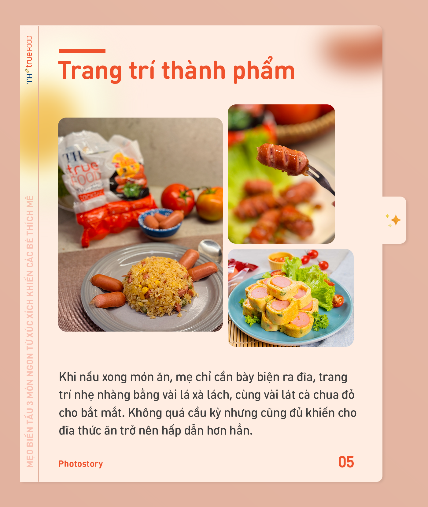 Mẹo biến tấu 3 món ngon từ xúc xích TH true FOOD khiến các bé thích mê