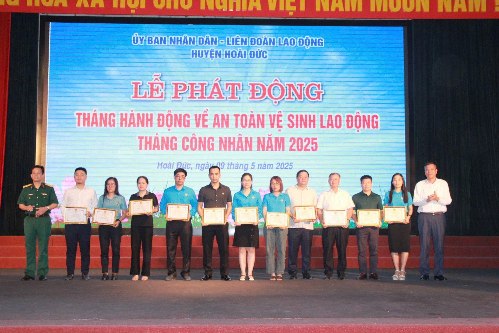 LĐLĐ huyện Hoài Đức (Hà Nội): Phát động Tháng hành động về An toàn   Vệ sinh lao động và Tháng Công nhân năm 2025