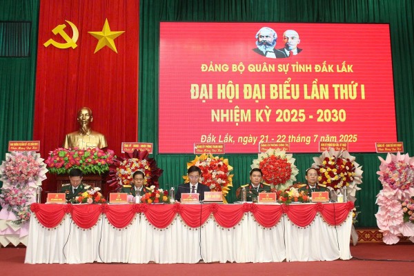 Đắk Lắk: khai mạc Đại hội đại biểu Đảng bộ quân sự tỉnh lần thứ I, nhiệm kỳ 2025-2030
