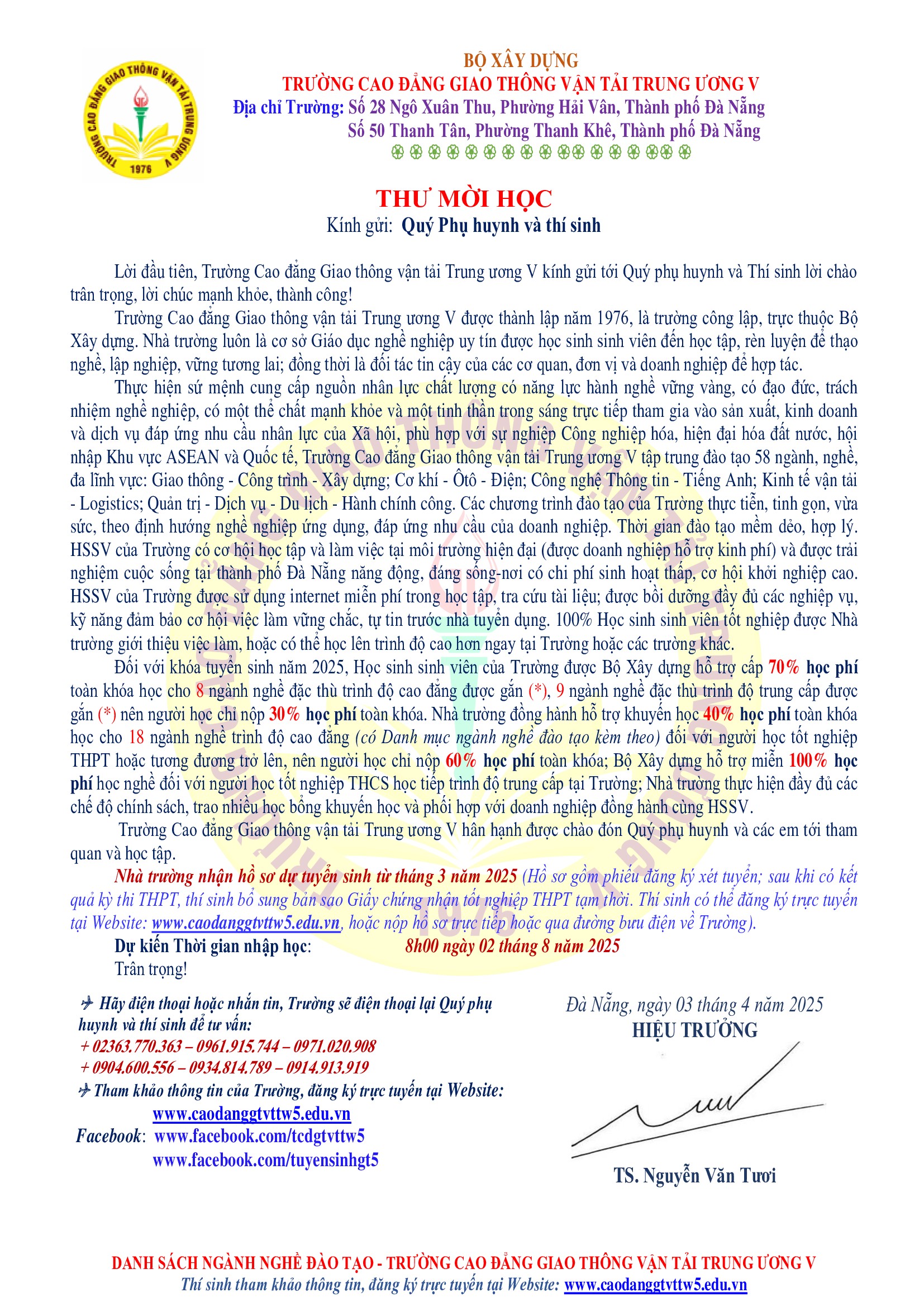 Trường Cao đẳng giao thông vận tải Trung ương V
