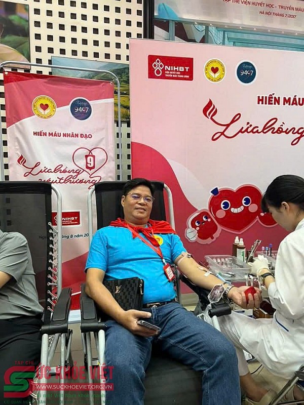 “Lửa hồng yêu thương” – Hiến máu nhân đạo và sẻ chia cùng bệnh nhân nhi ung thư tại Viện Huyết học - Truyền máu Trung ương