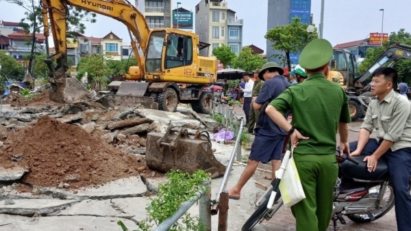 Ra quân chỉnh trang đô thị tuyến đường Võ Nguyên Giáp tại xã Vĩnh Thanh